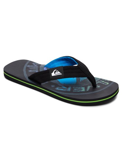 quiksilver, Сланцы Molokai Layback, BLACK/GREY/BLACK (xksk) MOLOKAI LAYBACK YOUTH AQBL100261
