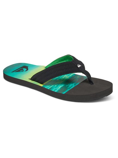 quiksilver, Мужские сланцы Basis, BLACK/GREEN/GREEN (xkgg) Basis - Flip-Flops AQYL100231