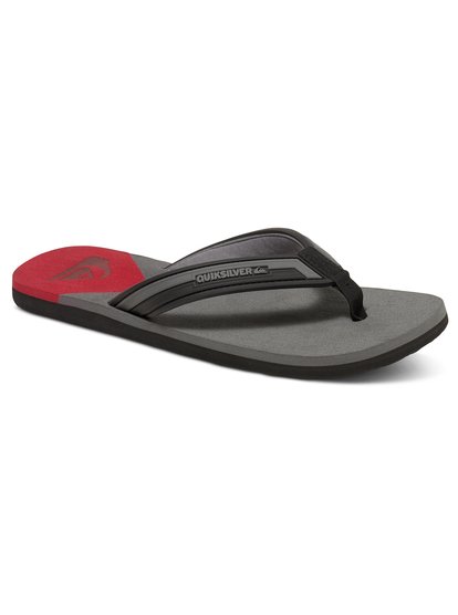 quiksilver, Сланцы Molokai New Wave Deluxe, BLACK/GREY/RED (xksr) Molokai New Wave Deluxe - Flip-Flops AQYL100413