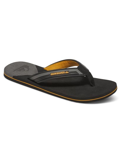 quiksilver, Сланцы Molokai New Wave Deluxe, GREY/GREY/ORANGE (xssn) Molokai New Wave Deluxe - Flip-Flops AQYL100413