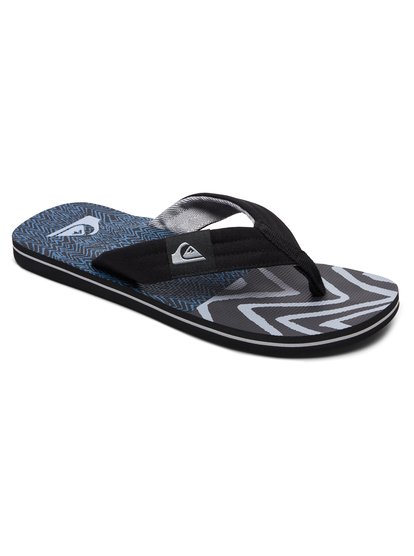 quiksilver, Сланцы Molokai Layback, BLACK/BLUE/GREY (xkbs) MOLOKAI LAYBACK AQYL100560