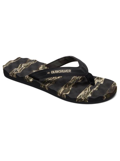 quiksilver, Сланцы Massage, BLACK/GREEN/GREEN (xkgg) MASSAGE AQYL100637