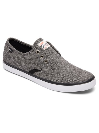 quiksilver, Слипоны Shorebreak Deluxe, GREY/BLACK/WHITE (xskw) Shorebreak Deluxe - Laceable Slip-On Shoes AQYS300061