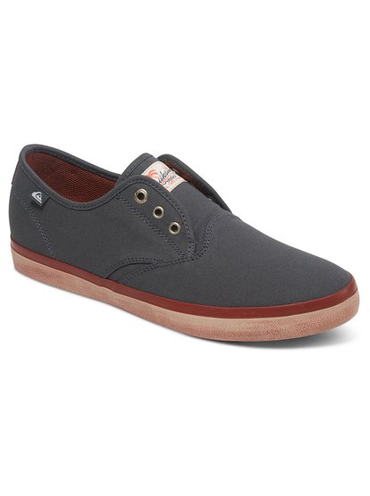 quiksilver, Слипоны Shorebreak Deluxe, GREY/RED/WHITE (xsrw) Shorebreak Deluxe - Laceable Slip-On Shoes AQYS300061