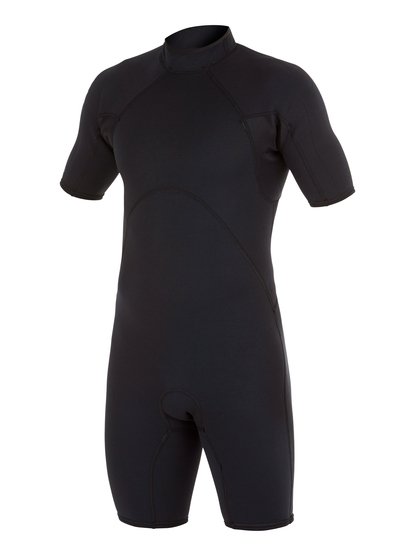 quiksilver, Гидрокостюм с молнией на спине 2/2mm Syncro, BLACK (kvd0) 2/2mm Syncro - Short Sleeve Back Zip Springsuit AQYW503011