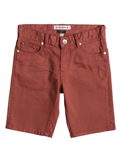 quiksilver, Джинсовые шорты Distorsion Colors, MINERAL RED (mmz0) DISTORSION COLORS SHORT YOUTH EQBDS03050