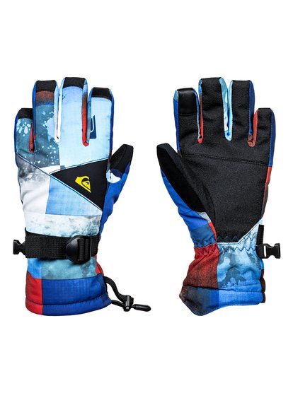 quiksilver, Сноубордические перчатки Mission, BLUE RED ICEY CHECK (nms6) Mission - Snowboard/Ski Gloves EQBHN03012