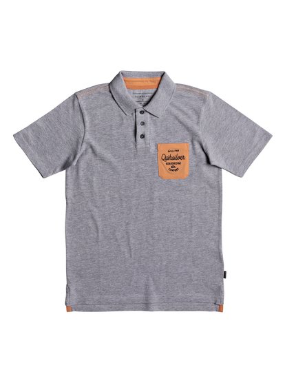 quiksilver, Рубашка поло Puaku, LIGHT GREY HEATHER (sjsh) PUAKU YOUTH EQBKT03166