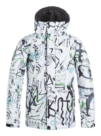 quiksilver, Сноубордическая куртка Mission Printed, HIELINE WHT (wbb7) Mission Printed - Snow Jacket EQBTJ03037