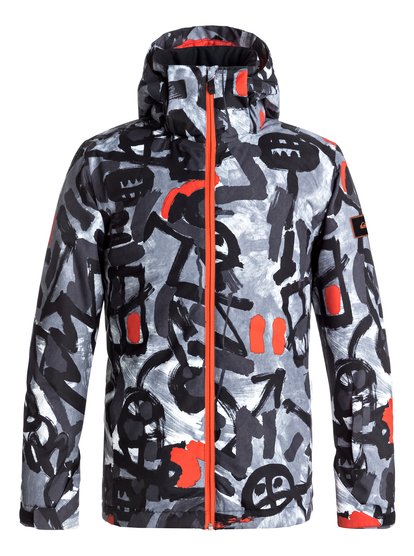 quiksilver, Mission - Snow Jacket, ARKAID BLACK & WHITE (kvj6) Mission - Snow Jacket EQBTJ03061