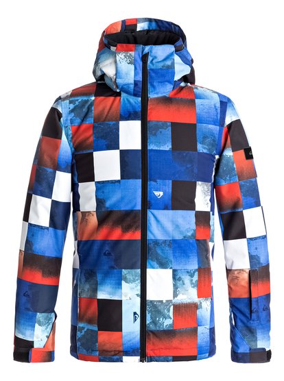 quiksilver, Mission - Snow Jacket, BLUE RED ICEY CHECK (nms6) Mission - Snow Jacket EQBTJ03061