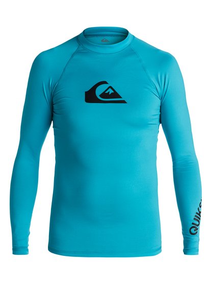quiksilver, Гидрофутболка с длинным рукавом для мальчиков All Time, BLUE DANUBE (bms0) All Time - Long Sleeve Rash Vest EQBWR03007