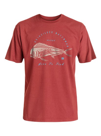 quiksilver, Футболка Live To Fish, RED OCHRE (rqs0) Waterman Live To Fish - T-Shirt EQMZT03017