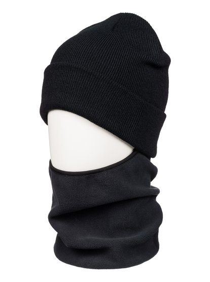 quiksilver, Шапка-beanie + утеплитель для шеи Brigade, BLACK (kvj0) Brigade - Beanie Neck warmer EQYAA03328