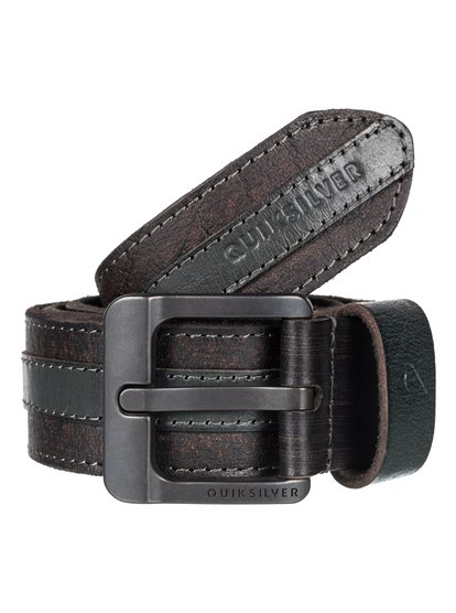 quiksilver, Кожаный ремень Dual Brogue, BLACK (kvj0) Dual Brogue - Leather Belt EQYAA03510