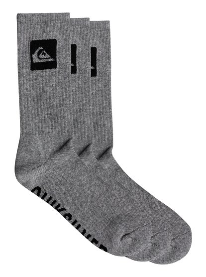 quiksilver, Высокие носки Quiksilver, LIGHT GREY HEATHER (sgrh) 3 CREW PACK EQYAA03669