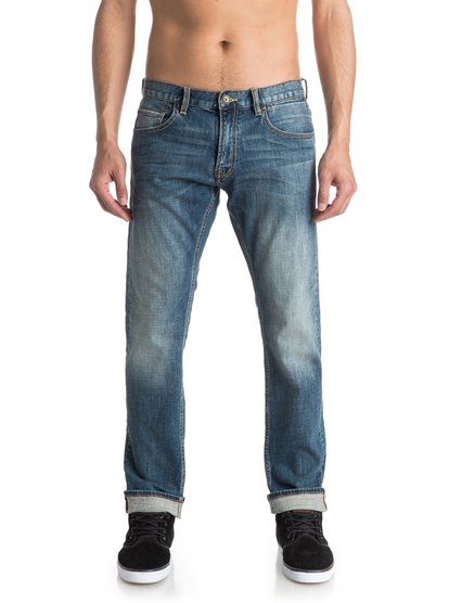 quiksilver, Прямые джинсы Revolver Medium Blue, MEDIUM BLUE (bygw) Revolver Medium Blue - Straight Fit Jeans EQYDP03318