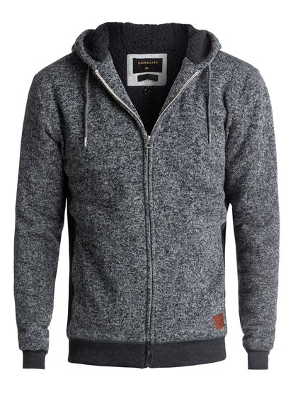 quiksilver, Флисовая толстовка на молнии Keller Sherpa, DARK GREY HEATHER (ktfh) Keller Sherpa - Zip-Up Polar Fleece Hoodie EQYFT03662