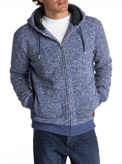 quiksilver, Флисовая толстовка на молнии Keller Sherpa, MEDIEVAL BLUE HEATHER (bteh) Keller Sherpa - Zip-Up Polar Fleece Hoodie EQYFT03662
