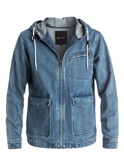 quiksilver, Джинсовая куртка с капюшоном Surf Modern Originals, STONE BLUE (bhy0) Surf Modern Originals - Hooded Denim Jacket EQYJK03307