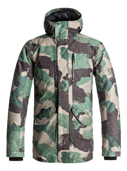 quiksilver, Парка Ice Punch, GRAPE LEAF SCRATCH CAMO (cre7) Ice Punch - Waterproof Parka Jacket EQYJK03336