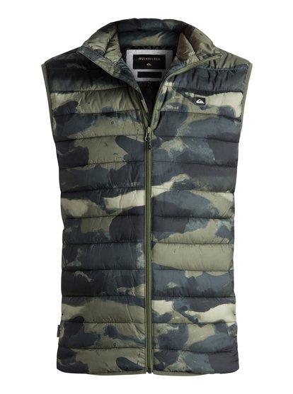 quiksilver, Утепленный жилет Scaly, FOUR LEAF CLOVER RESIN CAMO (gph6) Scaly - Water-Repellent Puffer Jacket EQYJK03343