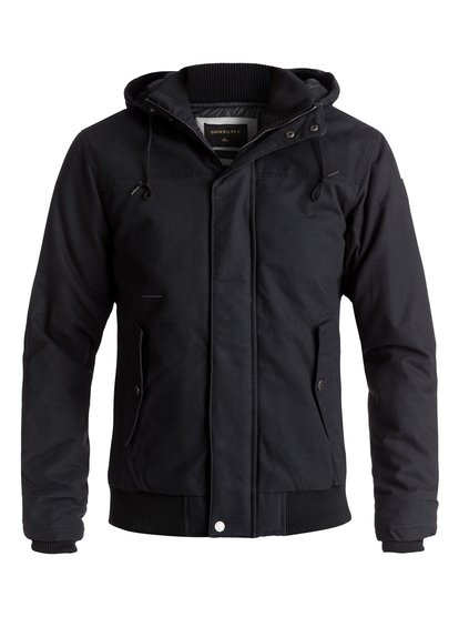 quiksilver, Бомбер Everyday Brooks, BLACK (kvj0) Everyday Brooks - Water-Repellent Hooded Bomber Jacket EQYJK03365