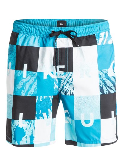 quiksilver, Men's Check Remix 17" Volley Boardshorts, CHECK REMIX HAWAIIAN OCEAN (bmj6) Check Remix 17" - Swim Shorts EQYJV03052