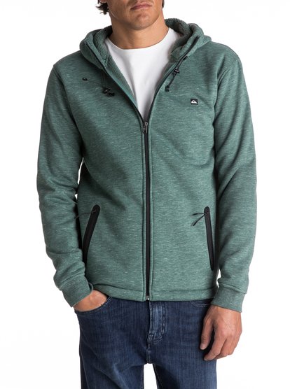 quiksilver, Толстовка на молнии Kurow Sherpa, SILVER PINE HEATHER (gpah) Kurow Sherpa - Technical Zip-Up Hoodie EQYPF03020