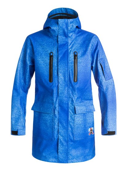 quiksilver, Длинная сноубордическая куртка Quiksilver X Julien David, SODALITE BLUE (byb0) Quiksilver X Julien David - Long Snow Jacket EQYTJ03092