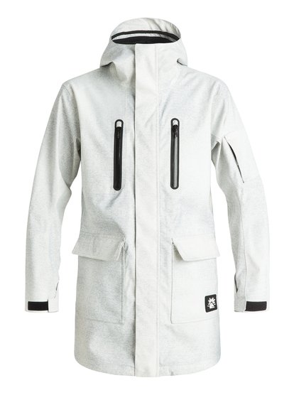quiksilver, Длинная сноубордическая куртка Quiksilver X Julien David, WHITE (wbb0) Quiksilver X Julien David - Long Snow Jacket EQYTJ03092