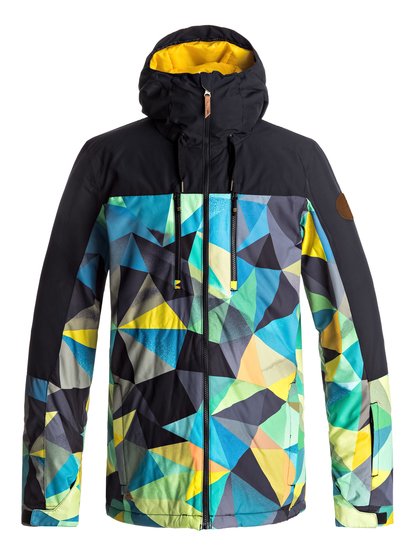 quiksilver, Mission Block - Snow Jacket, VALLARTA BLUE GEO SPRAY (byh6) Mission Block - Snow Jacket EQYTJ03126
