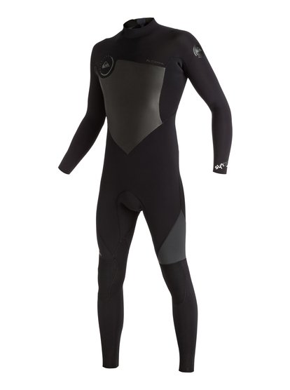quiksilver, Длинный мужской гидрокостюм (фулсьют) на спинной молнии Syncro 5/4/3mm, BLACK (kvj0) Syncro 5/4/3mm - Back Zip Full Wetsuit EQYW103025