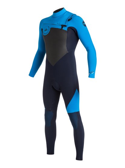 quiksilver, Длинный мужской гидрокостюм (фулсьют) с нагрудной молнией Syncro 4/3mm, NAVY BLAZER (byj0) Syncro 4/3mm - Chest Zip Full Wetsuit EQYW103026