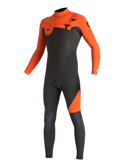 quiksilver, Длинный гидрокостюм (фулсьют) с нагрудной молнией Syncro 3/2mm, FLAME (nmj0) Syncro 3/2mm Chest Zip Full Wetsuit EQYW103028