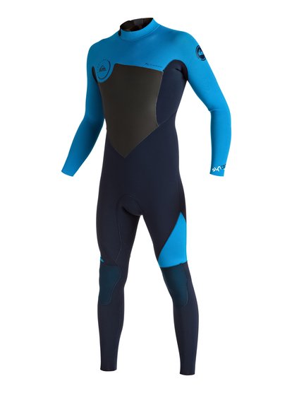 quiksilver, Длинный мужской гидрокостюм (фулсьют) на спинной молнии Syncro 3/2mm, NAVY BLAZER (byj0) Syncro 3/2mm - Back Zip Full Wetsuit EQYW103029