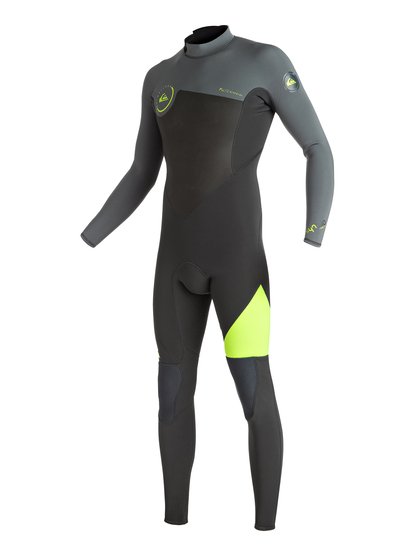 quiksilver, Длинный мужской гидрокостюм (фулсьют) на спинной молнии Syncro 3/2mm, SAFTEY YELLOW (ggp0) Syncro 3/2mm - Back Zip Full Wetsuit EQYW103030