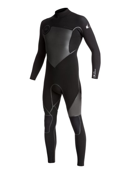 quiksilver, Гидрокостюм 4/3mm Syncro Plus Back Zip (спинная молния, фулсьют), BLACK/ JET BLACK (xkkk) 4/3mm Syncro Plus Back Zip - Full Wetsuit EQYW103043