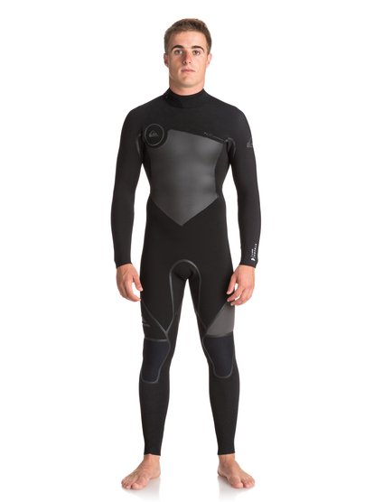 quiksilver, Гидрокостюм 4/3mm Syncro Plus Back Zip (спинная молния, фулсьют), BLACK/ JET BLACK (xkkk) 4/3 SYNCRO+ BZ LFS EQYW103043