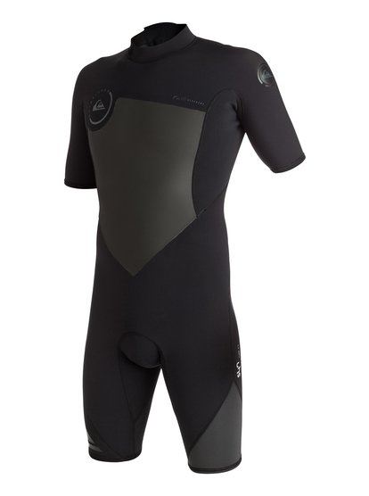 quiksilver, Короткий мужской гидрокостюм на спинной молнии Syncro 2/2mm, BLACK (kvj0) Syncro 2/2mm - Back Zip Springsuit EQYW503002