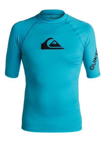 quiksilver, Мужская гидромайка с коротким рукавом All Time, BLUE DANUBE (bms0) All Time - Short Sleeve Rash Vest EQYWR03033