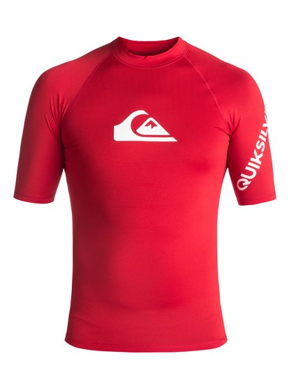 quiksilver, Гидрофутболка с коротким рукавом All Time UPF 50, QUIK RED (rqr0) All Time - Short Sleeve UPF 50 Rash Vest EQYWR03033