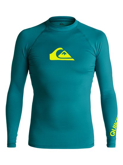 quiksilver, Мужская гидромайка с длинным рукавом All Time, MOROCCO BLUE (bsg0) All Time - Long Sleeve Rash Vest EQYWR03034