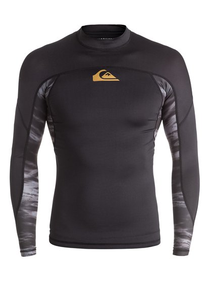 quiksilver, Гидрофутболка с длинным рукавом New Wave, BLACK (kvj0) New Wave - Long Sleeve Rash Vest EQYWR03061