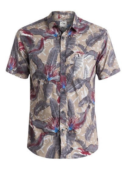 quiksilver, Мужская рубашка с коротким рукавом Riot Shirt, RIOT STEEPLE GREY (smc6) Riot Shirt - Short Sleeve Shirt EQYWT03287