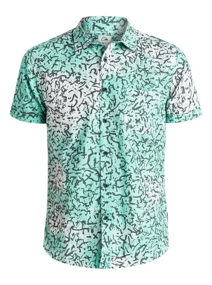 quiksilver, Рубашка с коротким рукавом Cracked Shirt, CRACKED ARUBA BLUE (bfk6) Cracked Shirt - Short Sleeve Shirt EQYWT03300