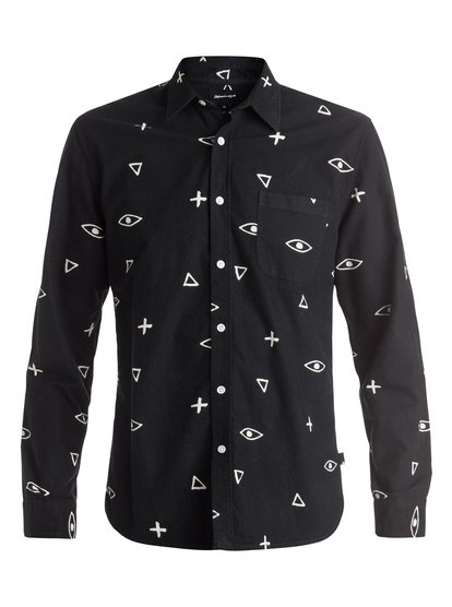 quiksilver, Рубашка Eye For An Eye Flannel с длинным рукавом, BLACK (kvj0) Eye For An Eye Flannel - Long Sleeve Shirt EQYWT03355