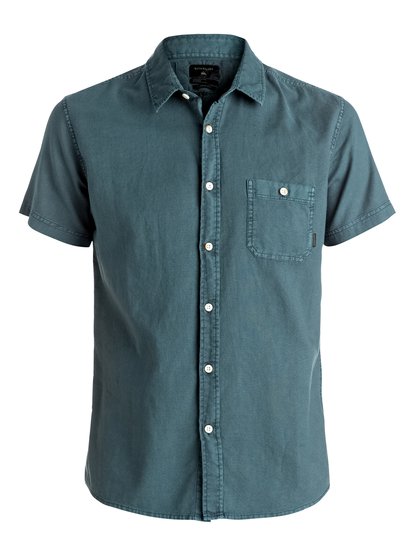quiksilver, Рубашка с коротким рукавом Time Box, INDIAN TEAL (bqk0) Time Box - Short Sleeve Shirt EQYWT03444
