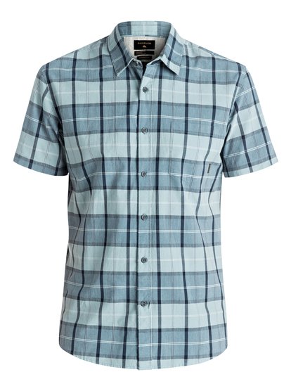 quiksilver, Рубашка с коротким рукавом Everyday Check, STONE BLUE CHECK (bhy1) Everyday Check - Short Sleeve Shirt EQYWT03492