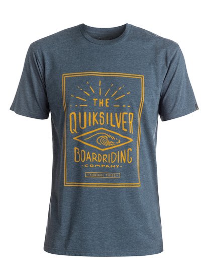 quiksilver, Футболка Heather Double Lines, DARK DENIM HEATHER (brqh) Heather Double Lines - T-Shirt EQYZT04289